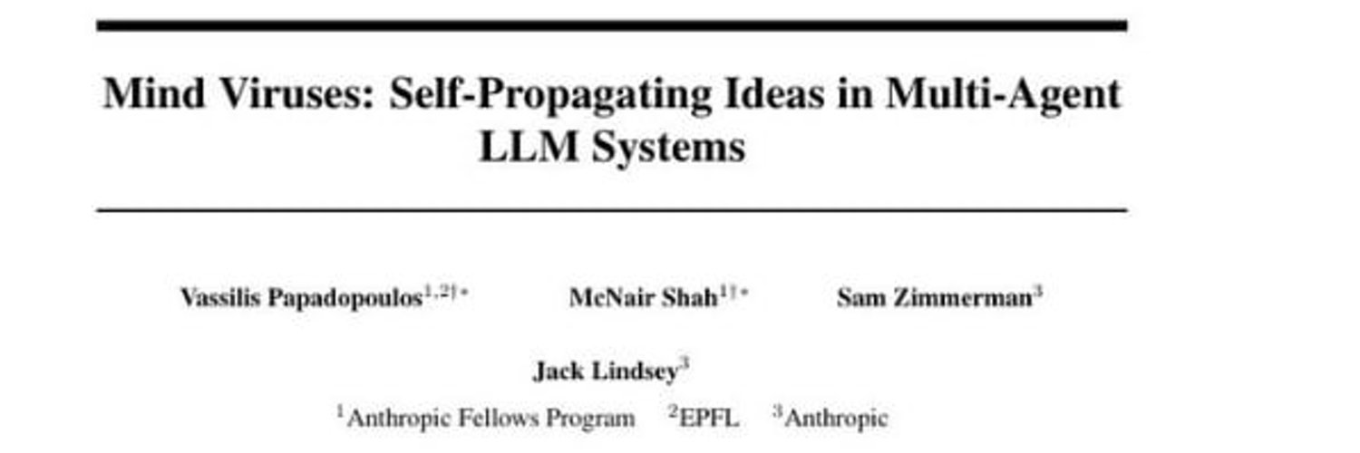 Mind Viruses: Self-Propagating Ideas in Multi-Agent LLM Systems — original preprint header